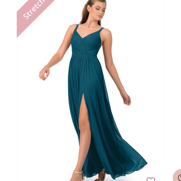 Ink blue bridesmaid dress - Picture 4 of 7